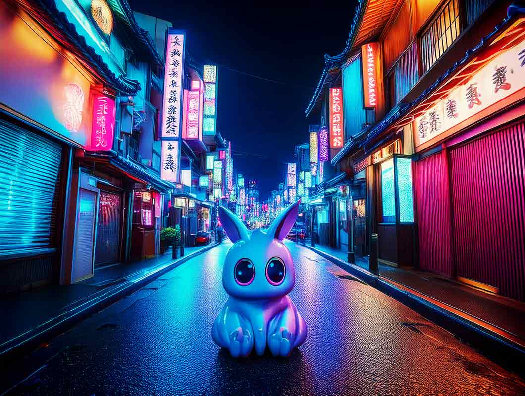 magical creature in japan street