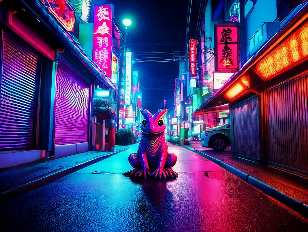 magical creature in japan street