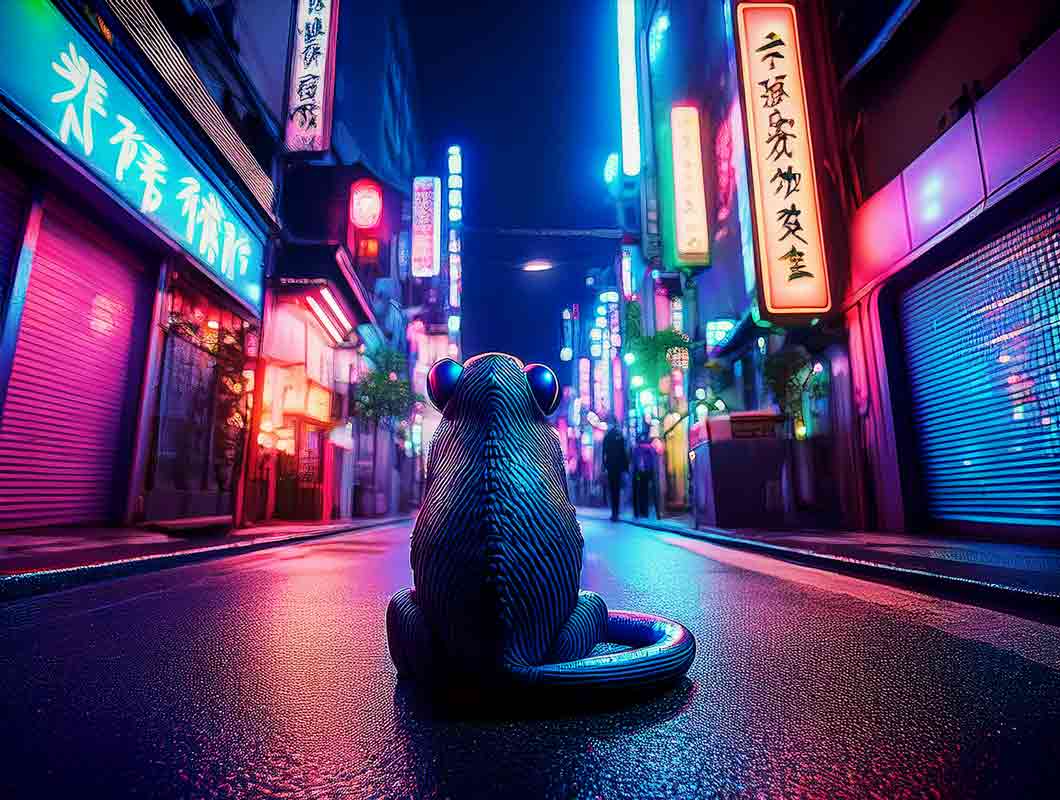 magical creature in japan street